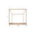 Solid Wood High Post Canopy Platform Bed - Knot-Free Poplar Modern Organic Frame-1506261842