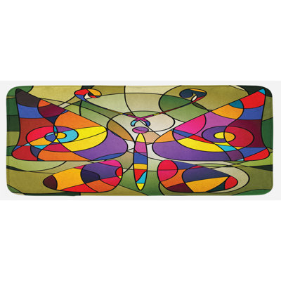 Tapis de cuisine papillons