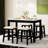 TREXM 5-Piece Modern Faux Marble Versatile Bar Table Set With Storage Drawers And Padded Stools-1285206522-1285206521-1285206520