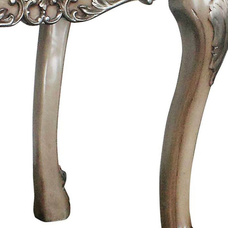 Table de bout carrée rétro blanc os