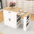 Extendable Kitchen Island with Storage Drawers, Double-Door Cabinet, Open Shelving and Breakfast Bar-47377120