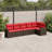 Ebern Designs 6 Piece Patio Sofa Set With Cushions Black Poly Rattan-291054274