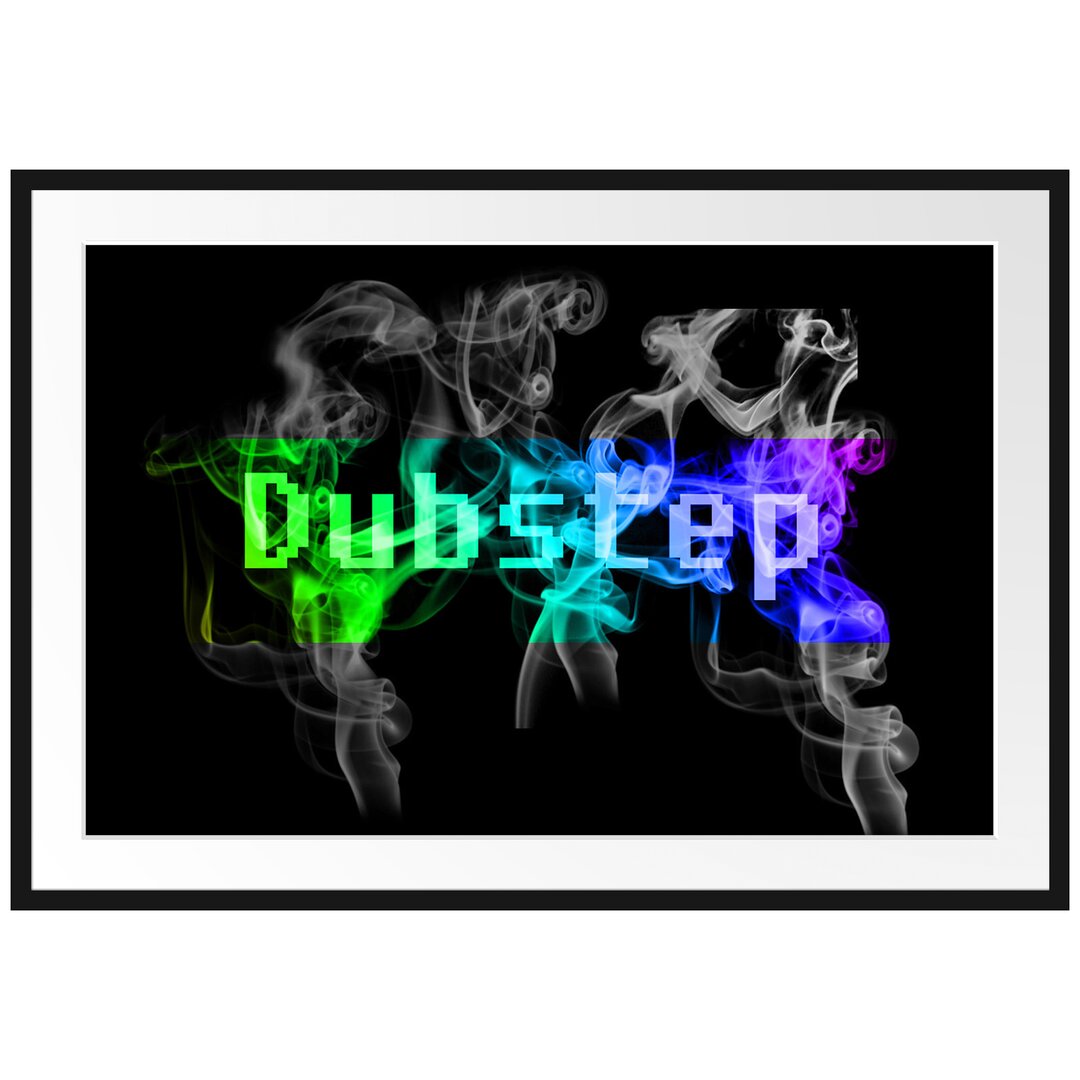 Gerahmtes Poster Bunt Electro Music Dubstep