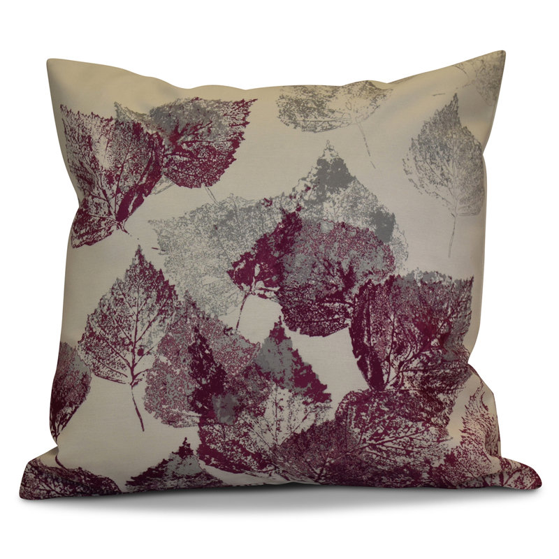 Flipping For Fall Floral Reversible Throw Pillow, Purple