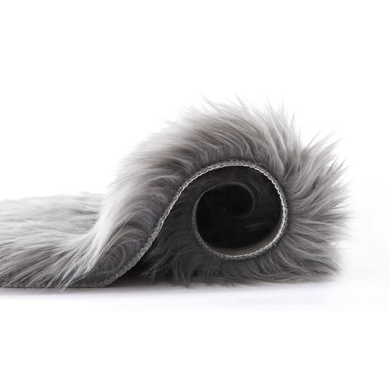 Haja Faux Sheepskin Indoor Rug, Rectangle 10' x 14' 