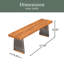 Banc d'extérieur en bois d'acacia 1Pcs