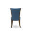 L'ensemble de table de cuisine 7 pièces comprend une table rectangulaire blanc cassé (blanc cassé) et 6 chaises modernes en lin bleu avec dossier haut - finition jacobine patinée-1207768815-1207768785-1207768786