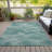 Machine Washable Indoor/Outdoor Xhevrie Teal Rug-112122795