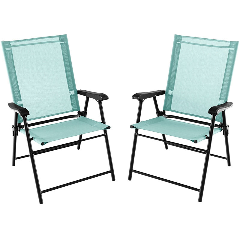 Calev Fabric Camping / Beach Folding Chair Folding Chair Set, Green