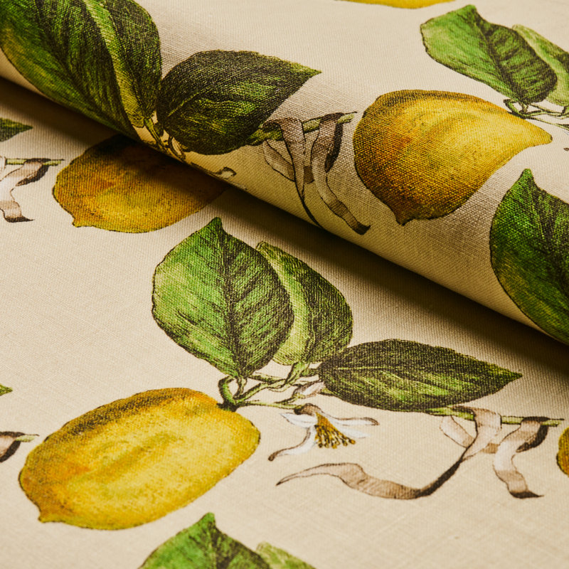 Schumacher x Johnson Hartig Le Citron Fabric, Natural
