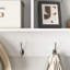 Entryway Wall Mounted Coat Rack With 4 Dual Hooks And Robust Storage Elegant Wooden Shelf-1604195950