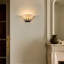 Applique murale Tiffany avec abat-jour en vitrail brun