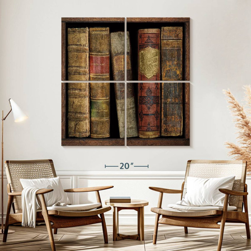 Kerner In The Library I, 57" H x 57" W