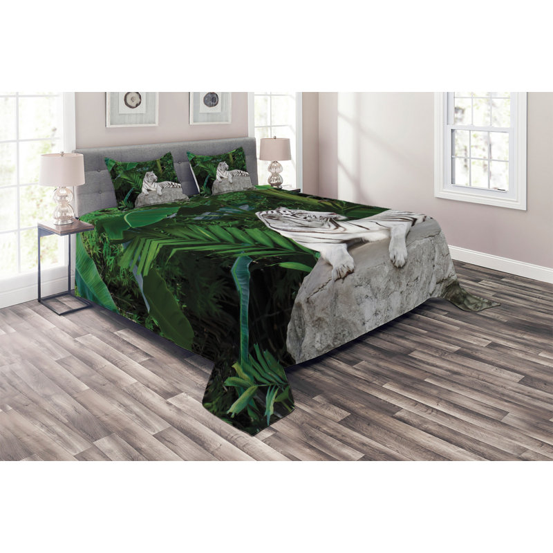 Polyester Coverlet, King Bedspread + 2 Shams
