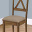 Chaise d'appoint de salle à manger - ensemble de 2, côté, rembourré, cuisine, salle à manger, tissu brun revêtu, structure en bois au fini noyer, transitionnel