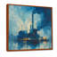 «Blue Turbine Power Plant Tower - Power Plants», reproduction d'art murale-266228263-266228269