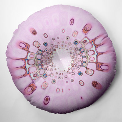 56_Bohemian & Eclectic Blush Puddle Design Tufted Floor Pillow