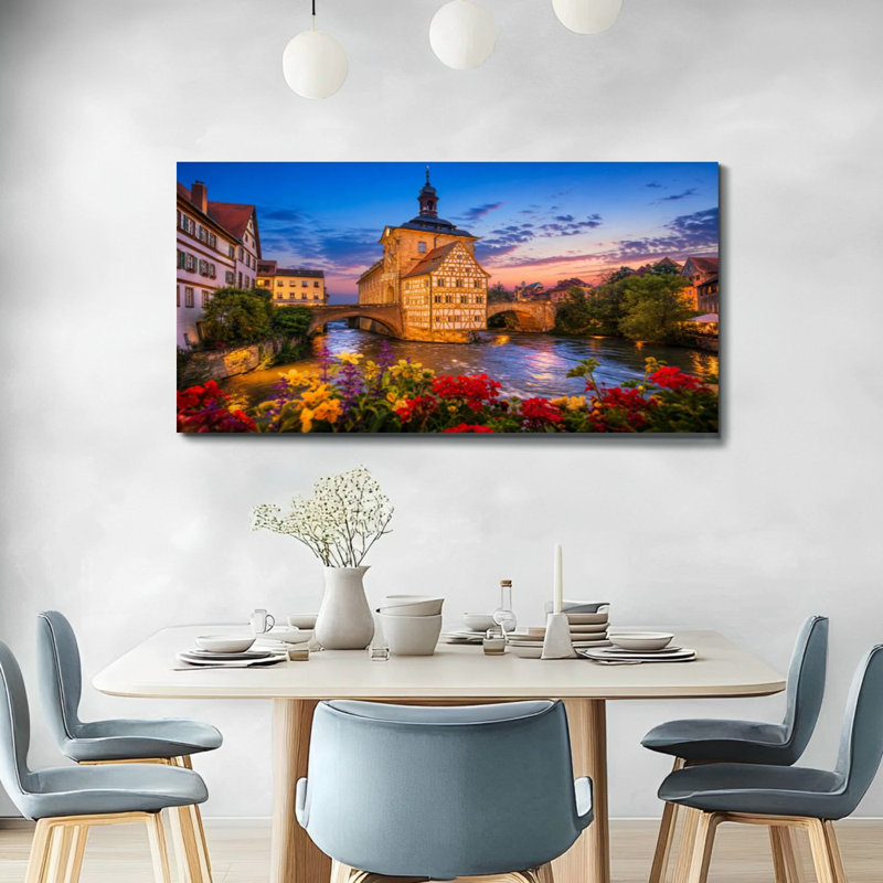 Toile, art mural, décoration murale pour salle de bain, bureau de chambre à coucher H 20 po x l 40 po, prêt à être accroché
