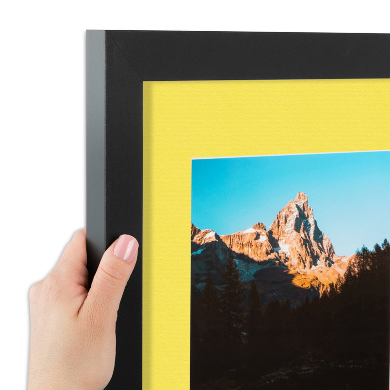 Cadre pour photo simple 5 "x 5" en bois mat, Canari