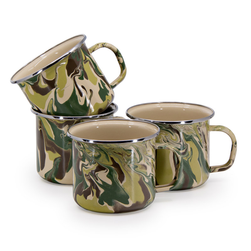 Set of 4 Camouflage Grande Mugs