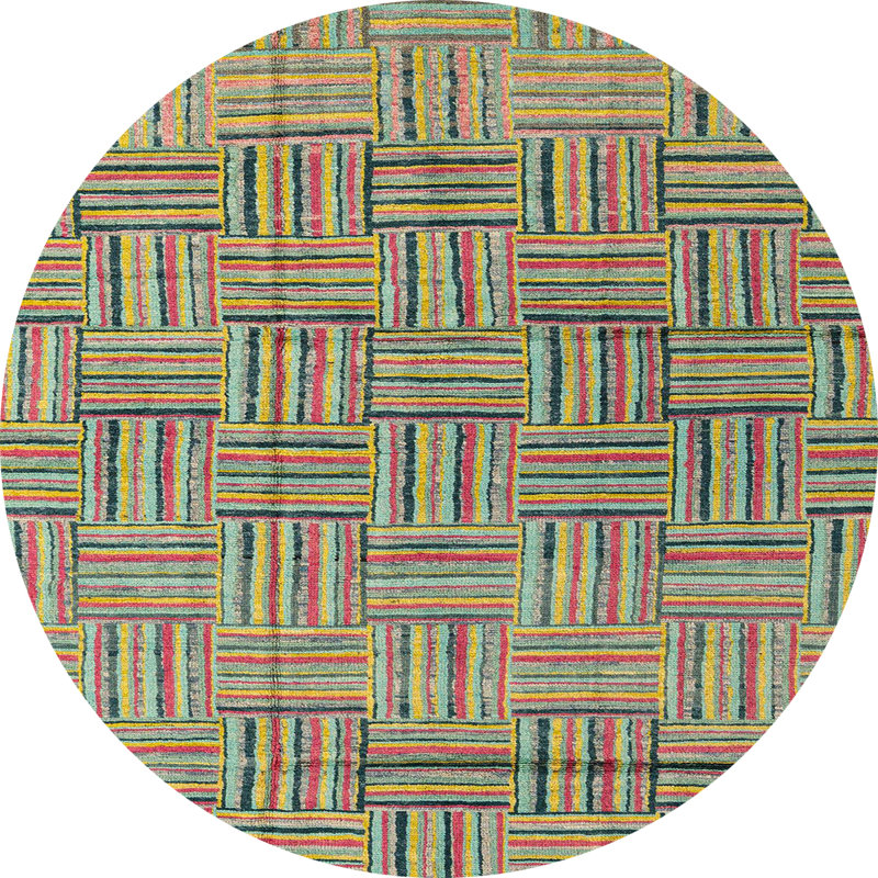 Abstract Indoor Rug, Round 7'