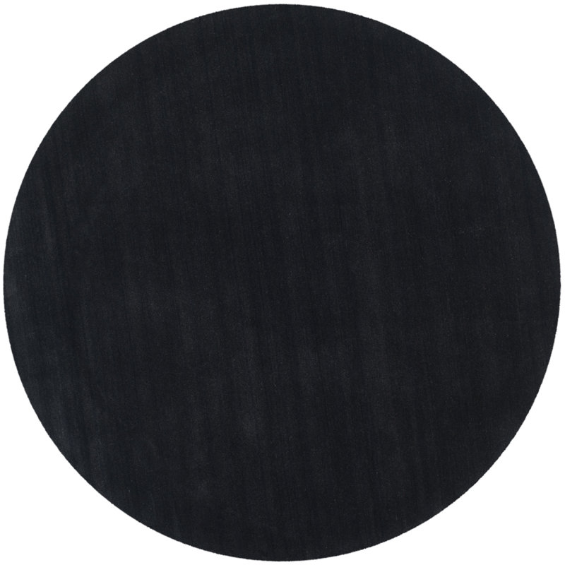 Frann Hand Tufted Wool Solid Color Rug, Round 4'