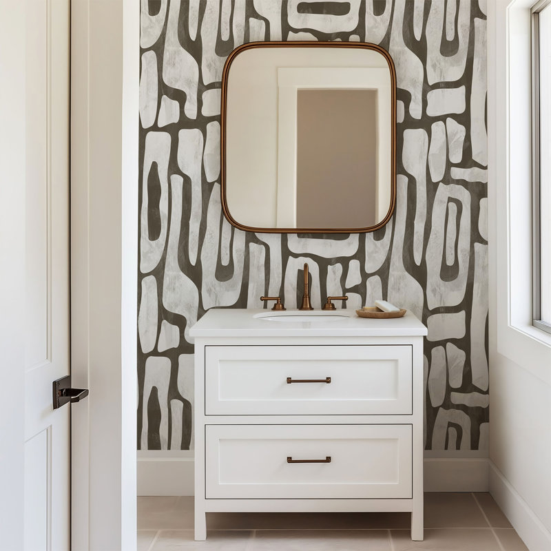 Papier peint Earthy Abstract Shapes - Modern Organic