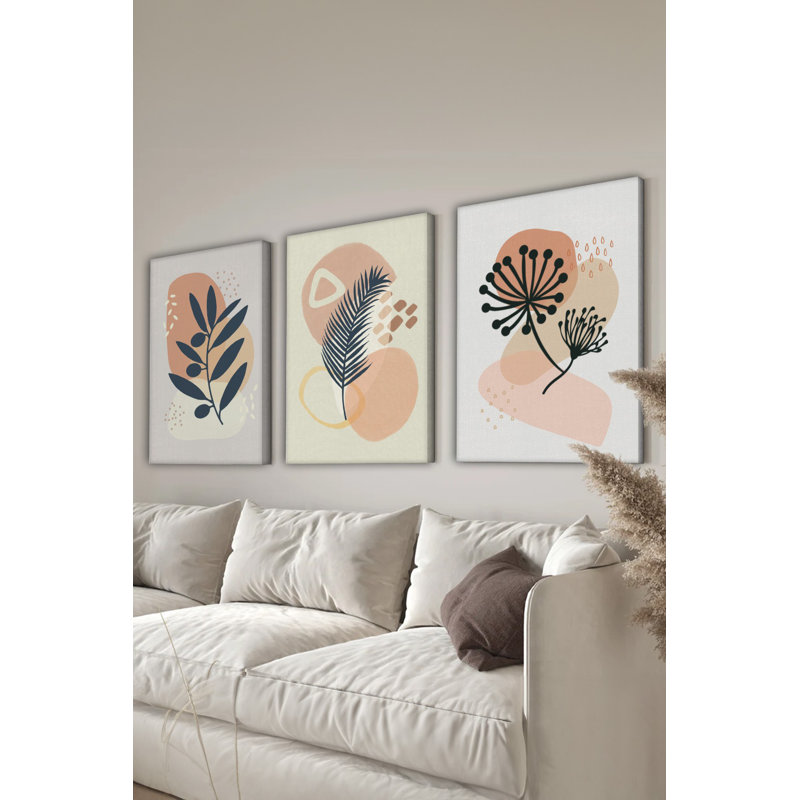 Stunning Decorative Canvas Painting Set (3 Pieces), 15.7 x 23.6 Inches Each | 100% High-Quality Canvas, Thickness: 1.2 Inches | Perfect for Living Room & Office Decor, Vibrant Colors & Modern Art Design