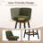 360°Bar Counter Stool with Solid Wood Frame-1518175755