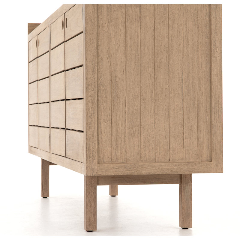 Lula 70'' W Solid Wood Buffet, Washed Brown
