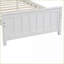 Structure de lit simple en bois de pin - Aucun sommier nécessaire, blanc, style classique pour la chambre à coucher