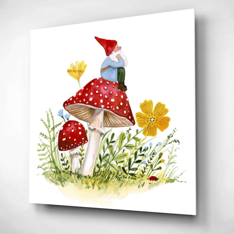 «Garden Guardian I» par Victoria Borges, art mural en verre acrylique, H 12 po x l 12 po