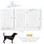 Foldable Dog Gate Freestanding Pet Gate with Two Support Feet