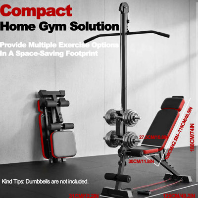 Multi-Functional Weight Bench with Pulley System and Adjustable Backrest