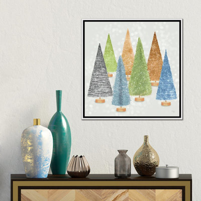 Snowy Skies - reproduction d'art murale - toile encadrée