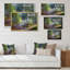 Paysage d'été d'une rivière de forêt III - décoration murale traditionnelle sur toile-148129531-148129534