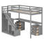 Lit mezzanine simple avec deux commodes, bureau et bande lumineuse-1493599195-1493599192