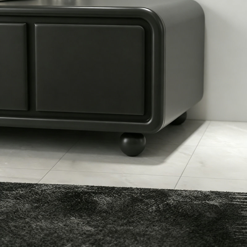 Meuble télé moderne et tendance de style crème, Noir