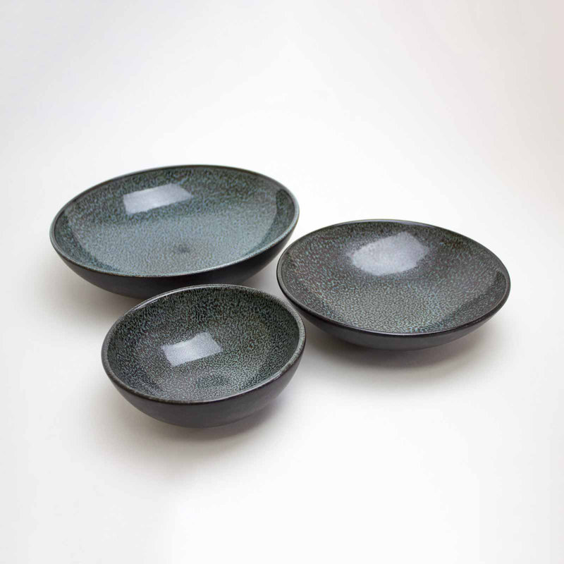 Roshell 3 Piece Dining Bowl Set, Atlantic