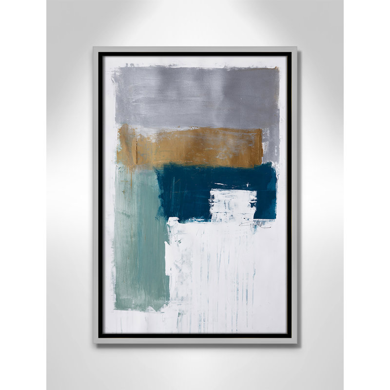 «Quiet Meadow I Print» par Fredrick Ashcroft, Toile avec cadre, Flottant argent, L 13,5 po x H 19,5 po