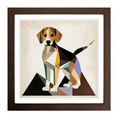 Beagle Suprematism - Framed Print