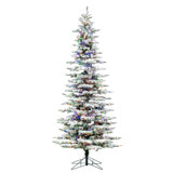 Utica Flocked Fir Slim Artificial Christmas Tree
