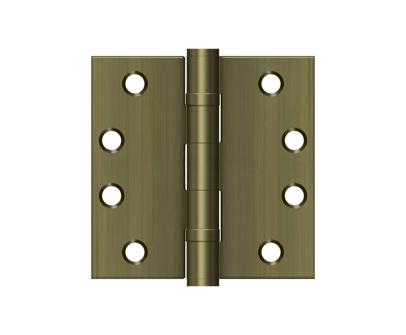 Charnière carrée 4 "x 4" Deltana S44HDBB5, Laiton antique