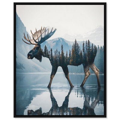 Forest Moose I Print by Oliver Gal