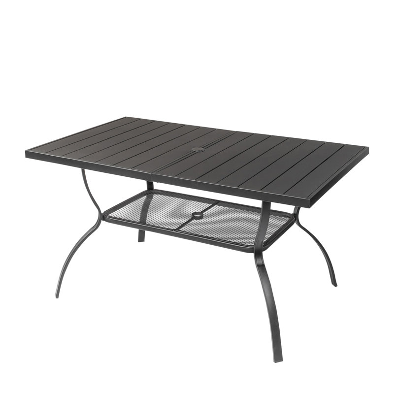 Table de salle à manger d'extérieur rectangulaire L 59 po x l 35,4 po Nijel