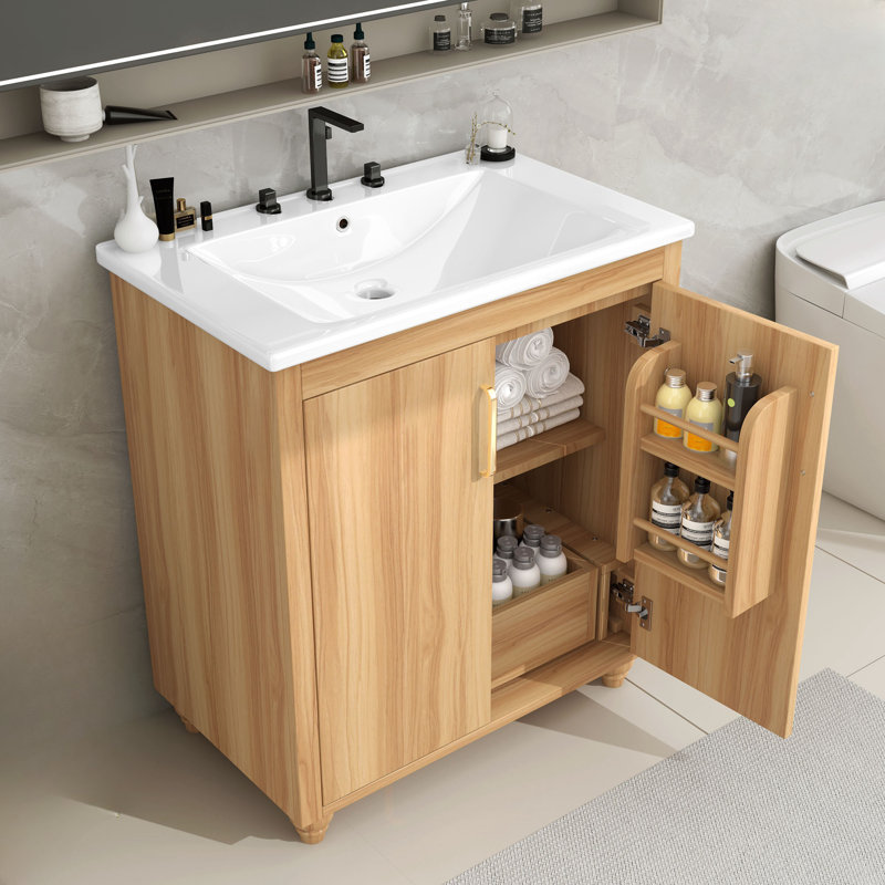30" W x 18.3" D x 34.4" H Single Bathroom Vanity