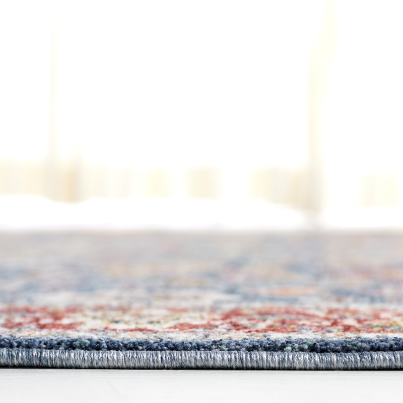 Milltown Traditional Blue Square Wool Blend Area Rug 79"x79"