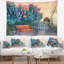 Banc de paysage sous une tapisserie lilas en fleurs-28492256