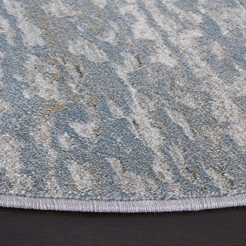 Aldfreck Performance Abstract Rug, Round 6'4"