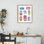 Cadre flottant lumineux et pastel en sardine, design par Bex Morley Design